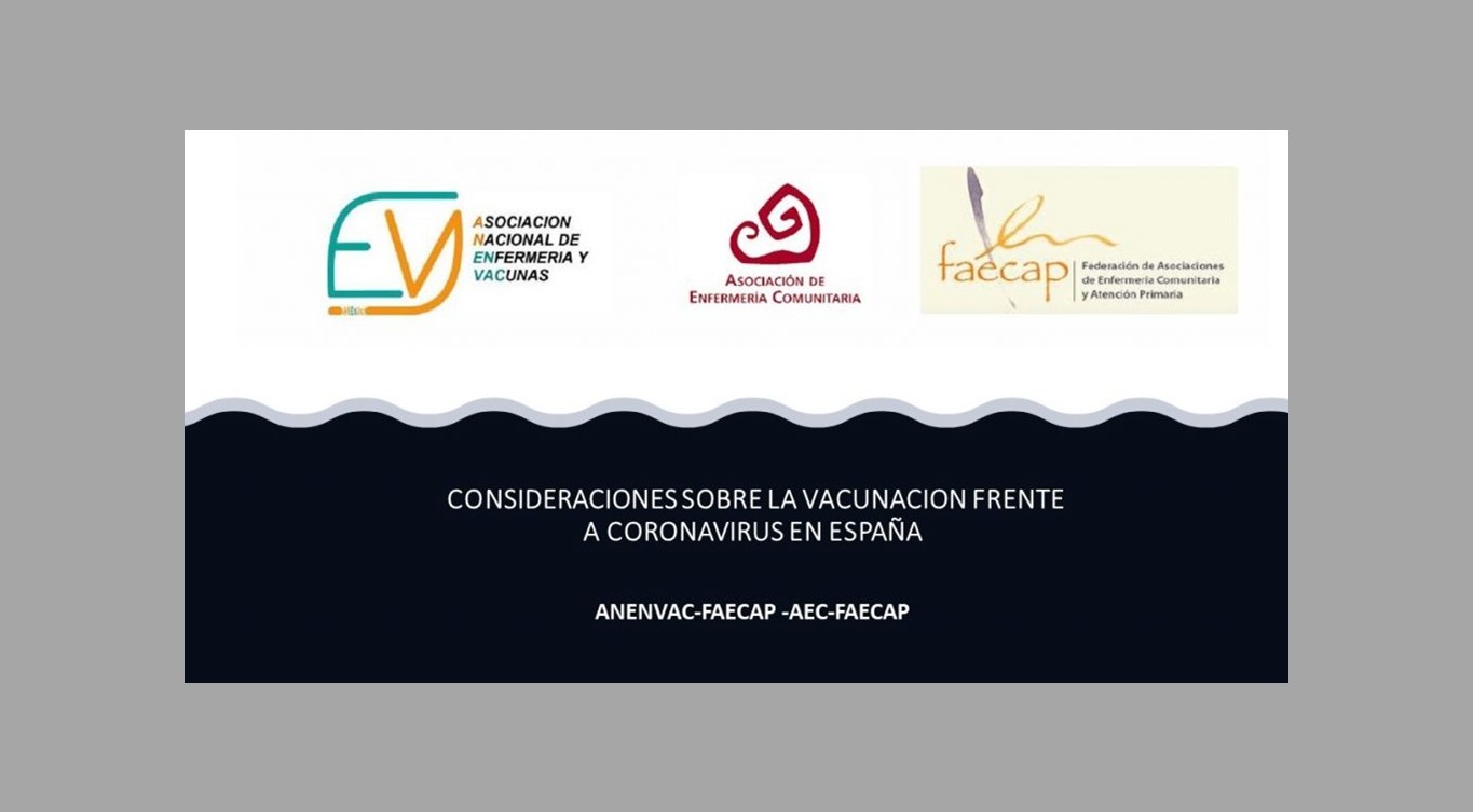 Comunicado de ANENVAC-FAECAP-AEC sobre la Vacunación frente a Coronavirus en España