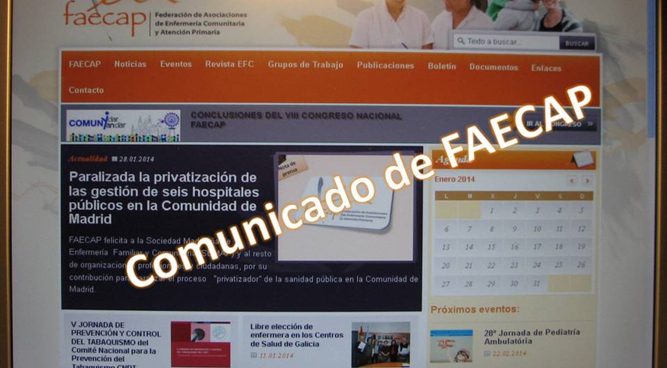 FAECAP insta a las administraciones autonómicas para que mejoren la formación de especialistas en Enfermería Familiar y Comunitaria