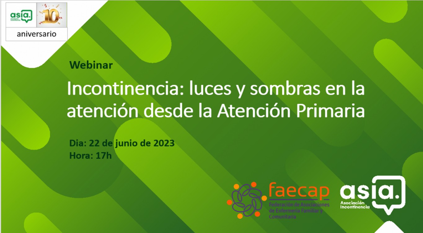 Webinar Incontinencia: Luces y sombras en la Atención desde Atención Primaria