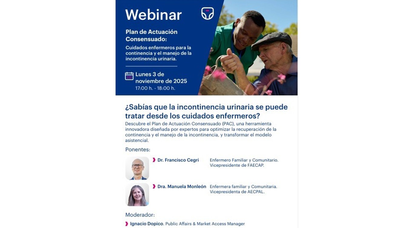 Webinar: Plan de Actuación Consensuado cuidados enfermeros para la continencia y el manejo de la incontinencia urinaria